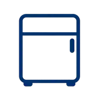 1100 - Inicio 4 Casa Maya Playa El Yaque ICONS Blue mini fridge